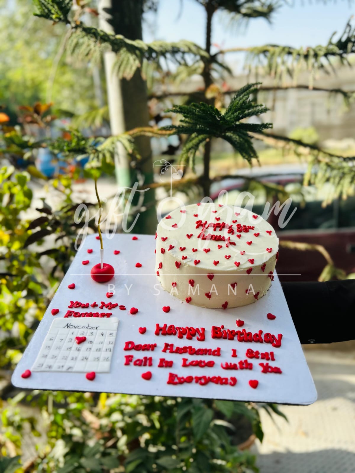 Calendar Style Customized Cake