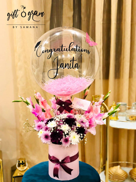 Flower Balloon Box - Giftogram By Samana