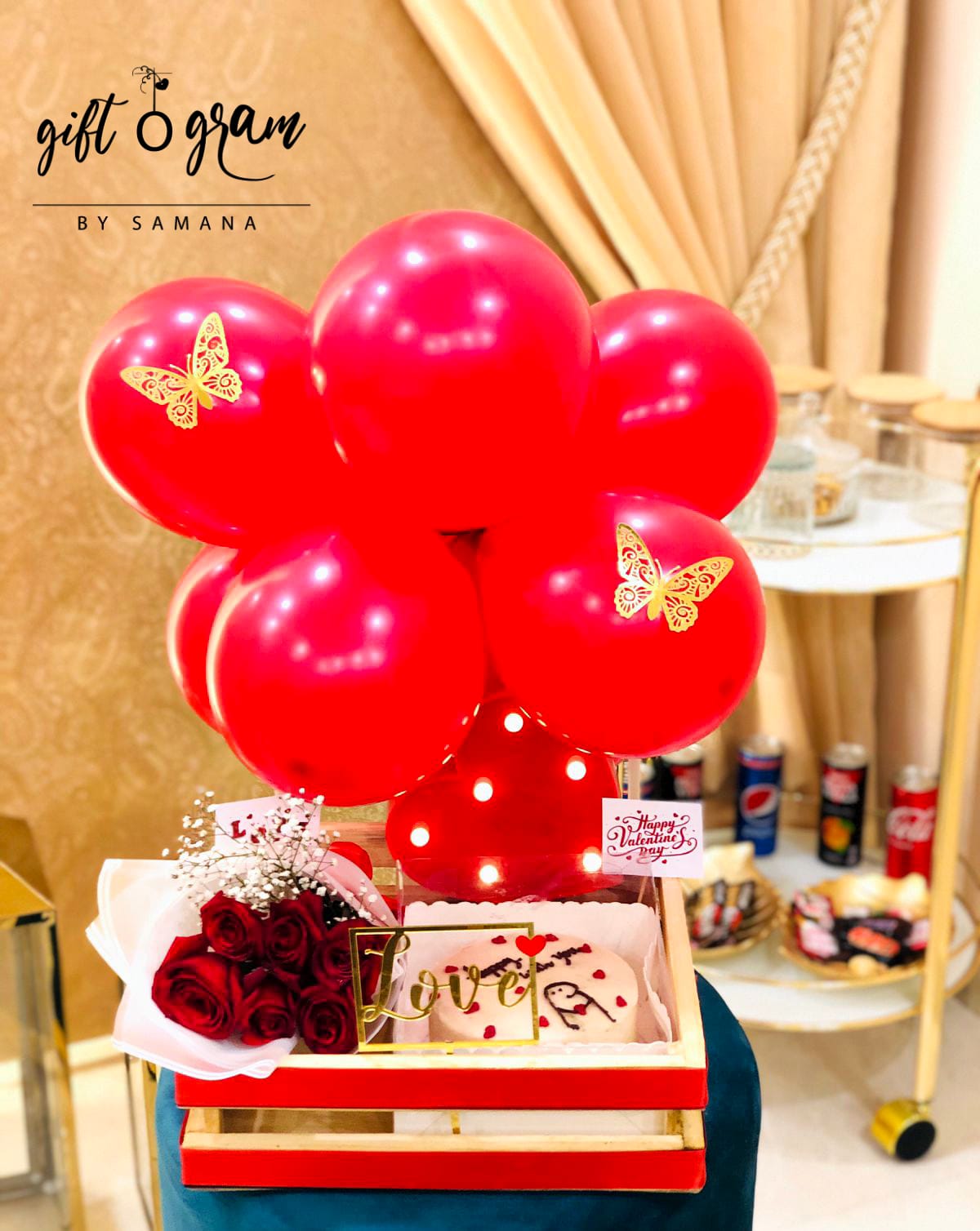 Heartwheeled Love Wooden Cart