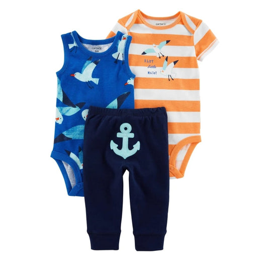 Carters Baby 3-Piece Set (3 Months) – Soft Cotton Outfit for Newborns