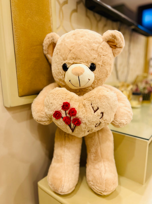 Flower Heart Bear (Brown)