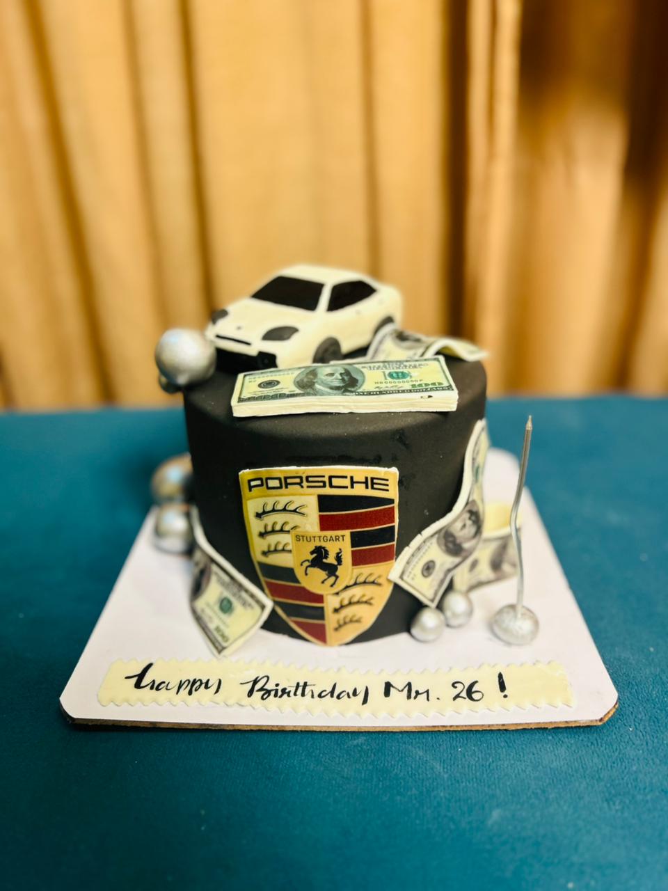 Luxury Porsche Theme Cake