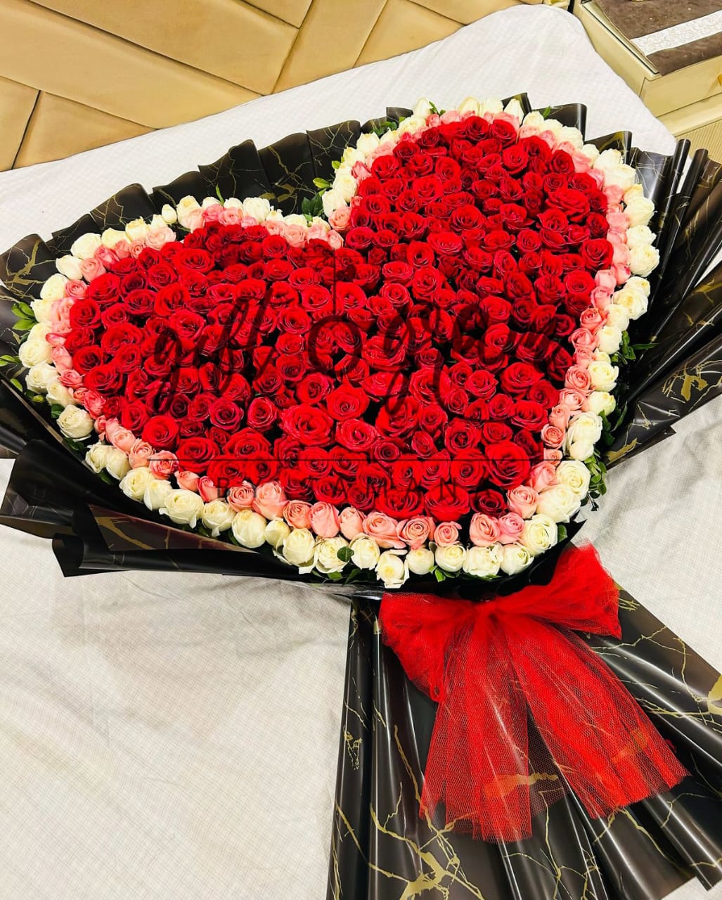 Giant Heart-Shaped Rose Bouquet
