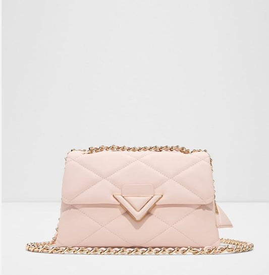 Blush Pink Quilted Chain Handbag (Aldo)