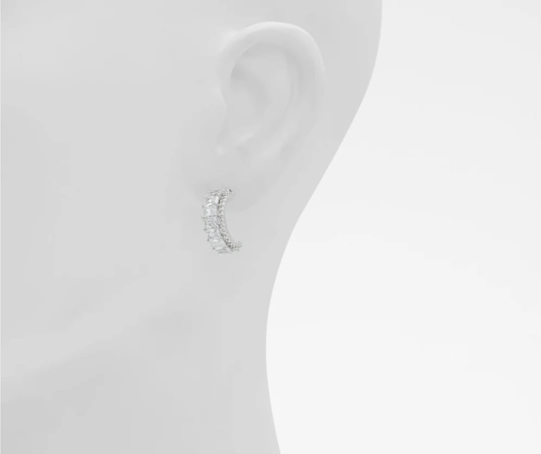 Silver Baguette Earrings from Aldo