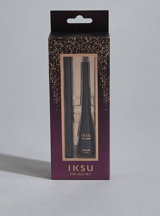 IKSU Eye Duo Set – Dark Black Eyeliner & Kajal Combo