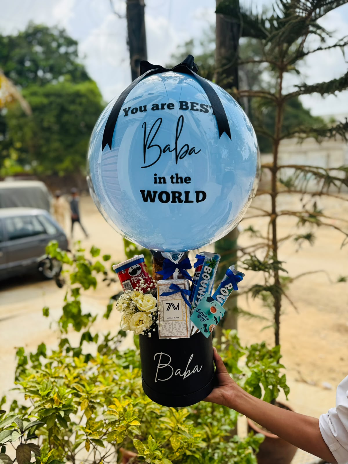 Customized Balloon Box Gift for Dad