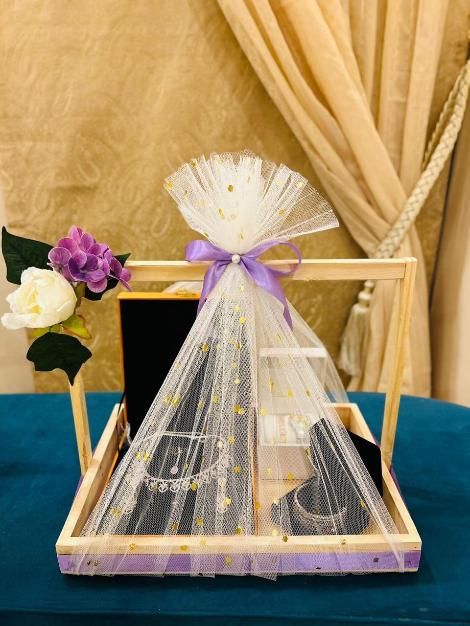 Premium Wooden Gift Cart 14×14 Inches