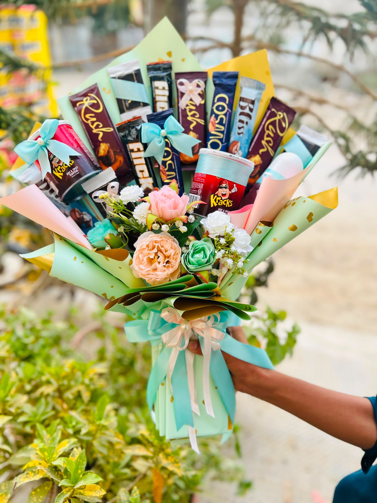 Premium Chocolate & Snack Bouquet Gift