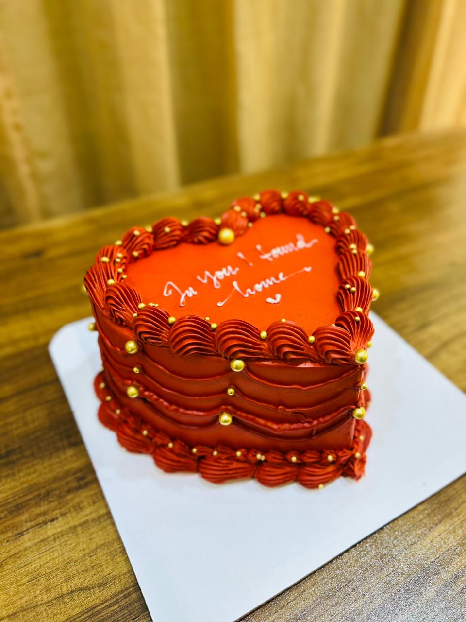 Surprise Box with Heart Cake