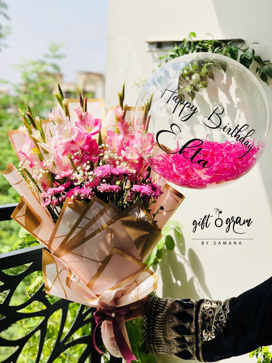 Bouquet Up, Balloon Bright - Giftogram By Samana