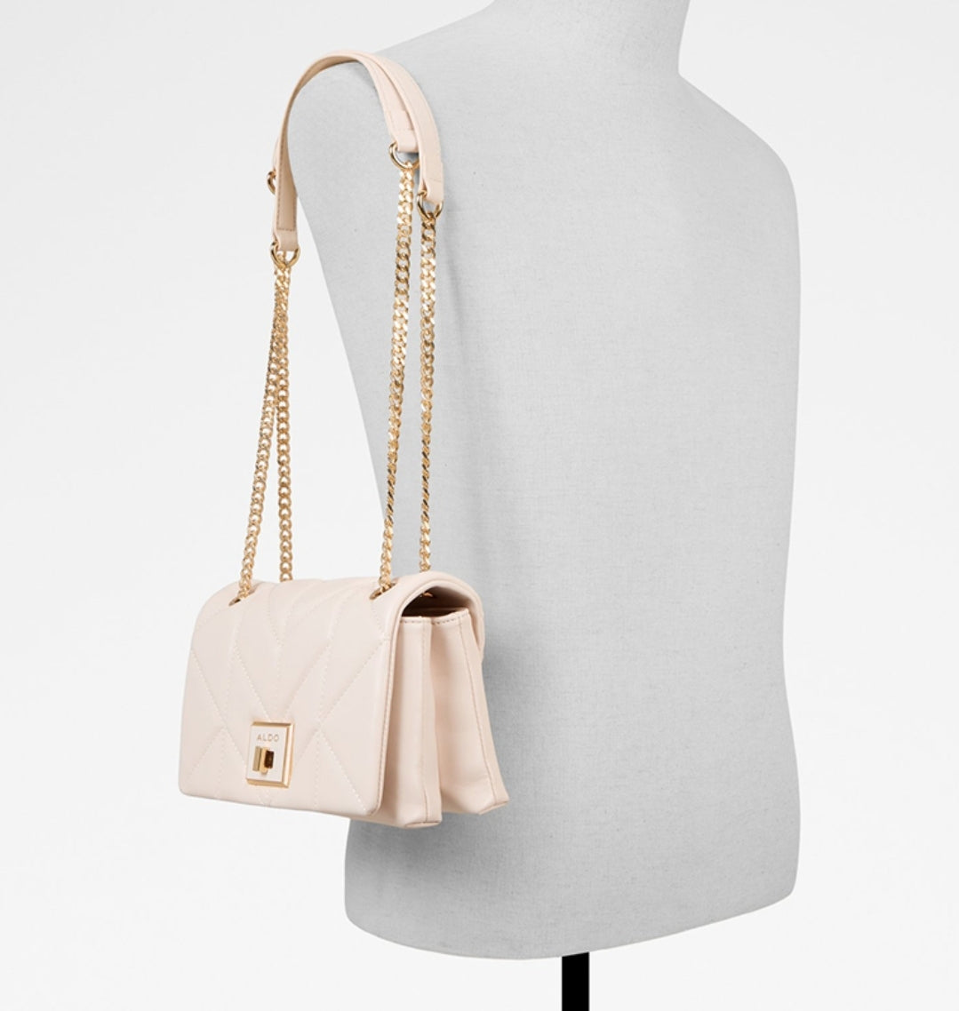ALDO White Quilted Shoulder Bag
