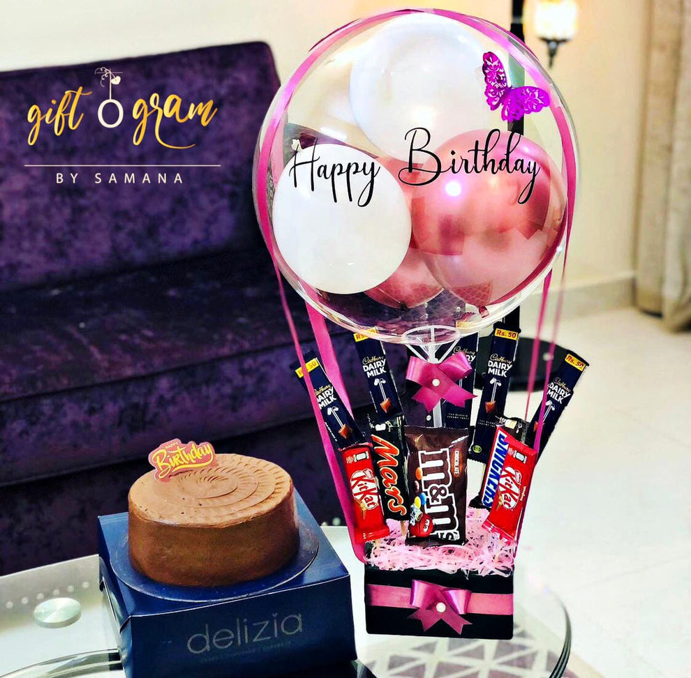 Sweet Surprise – Cake & Balloon Box with Chocolates | Same Day Delivery ...