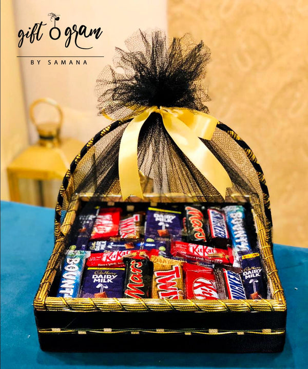 Decadent Delights Chocolate Basket | Chocolate Basket Gift Delivery ...