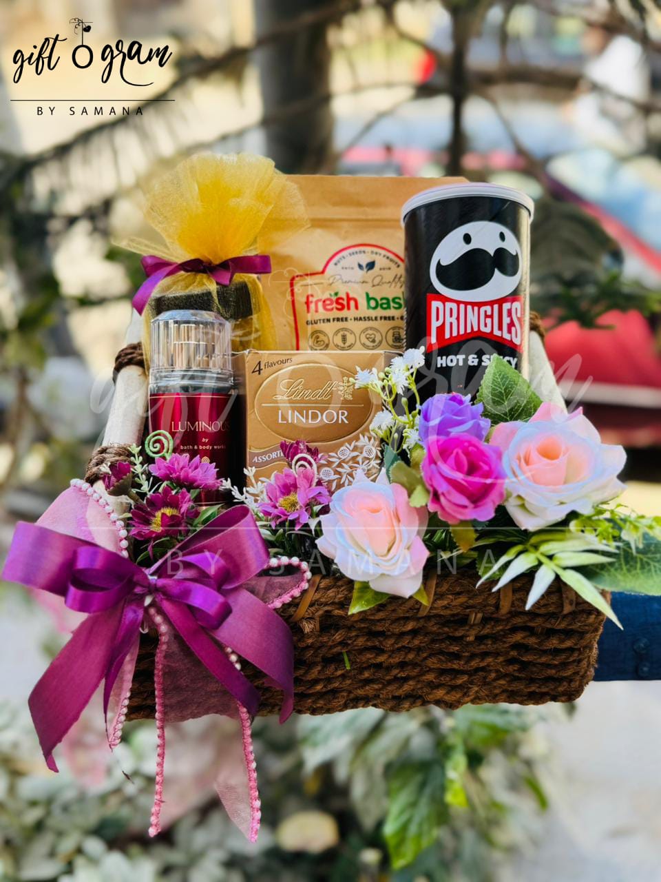 Luxury snack and chocolate gift basket