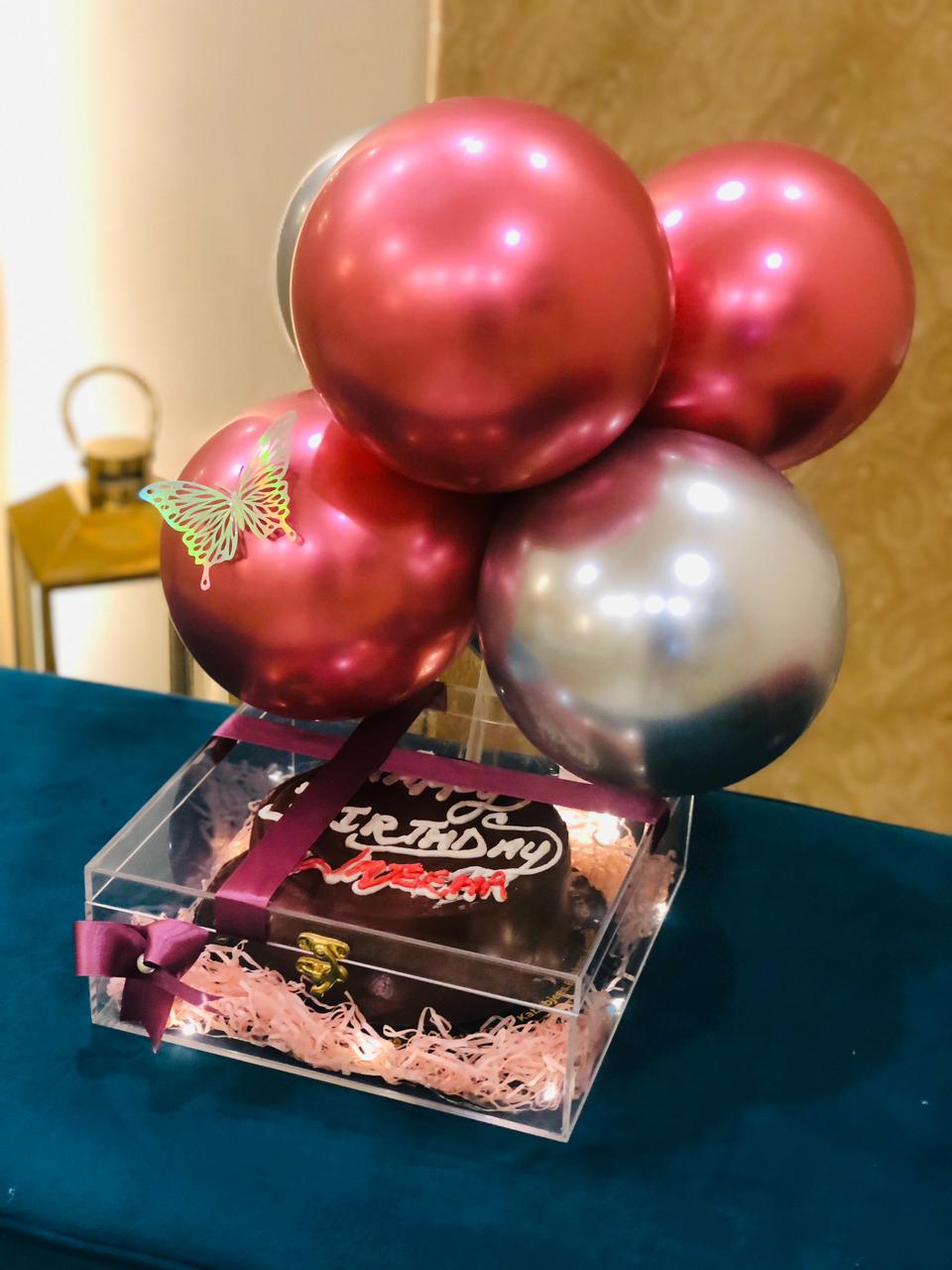 Balloons & Cake Delight Box