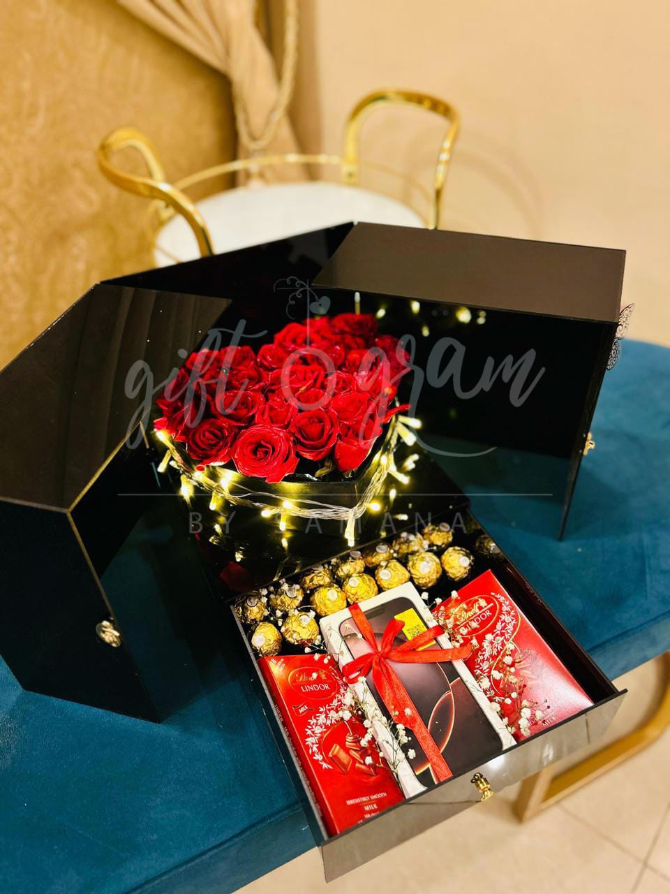 Acrylic Phone Box with Premium Chocolates