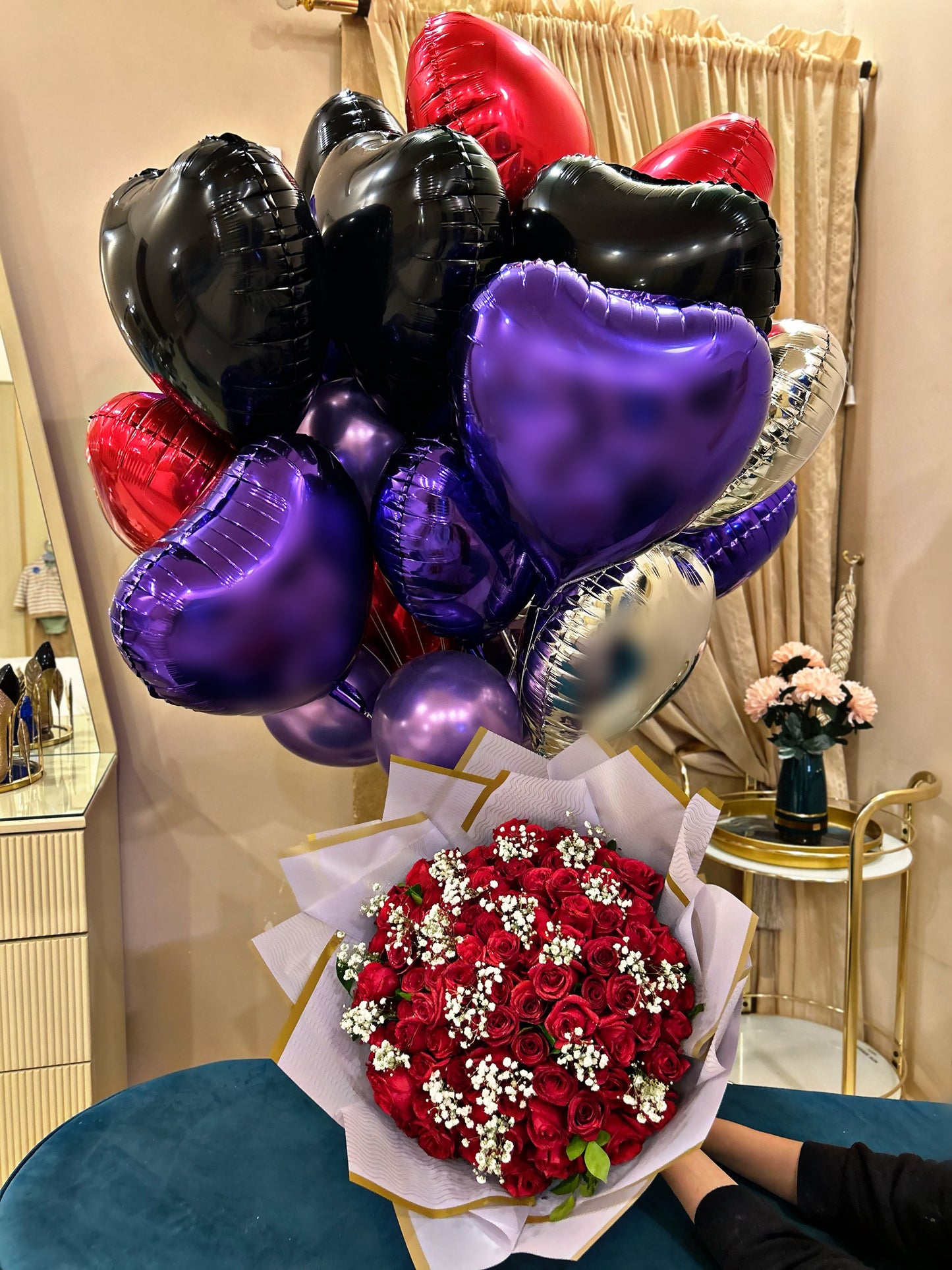 Grand Bouquet with Balloons