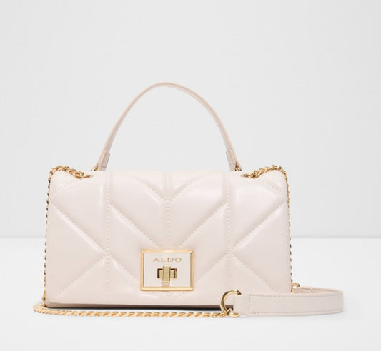 ALDO White Quilted Shoulder Bag