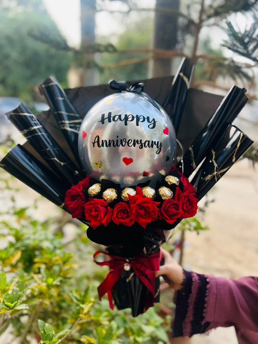 Anniversary Rose & Chocolate Bouquet