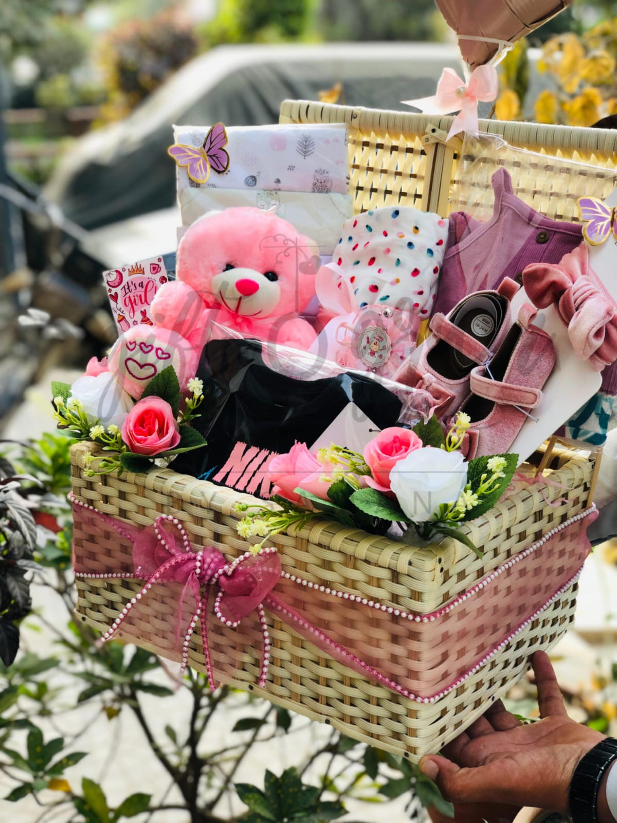 Baby Girl Welcome Gift Basket