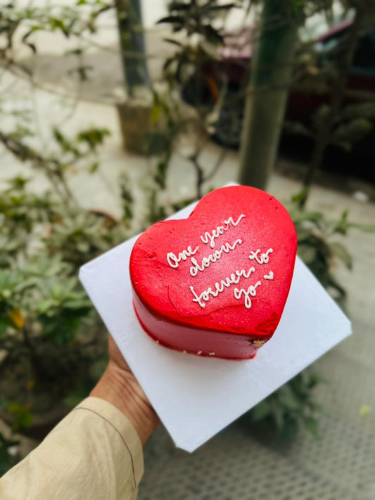 Red Heart Bento Cake