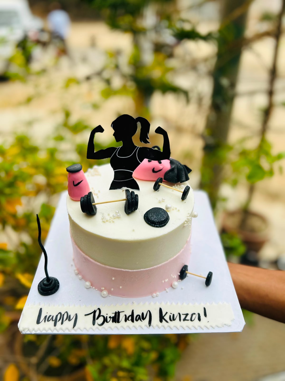 Fitness Birthday Cake