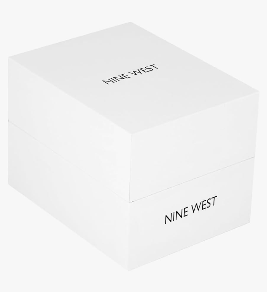 Nine West black and gold watch with black strap