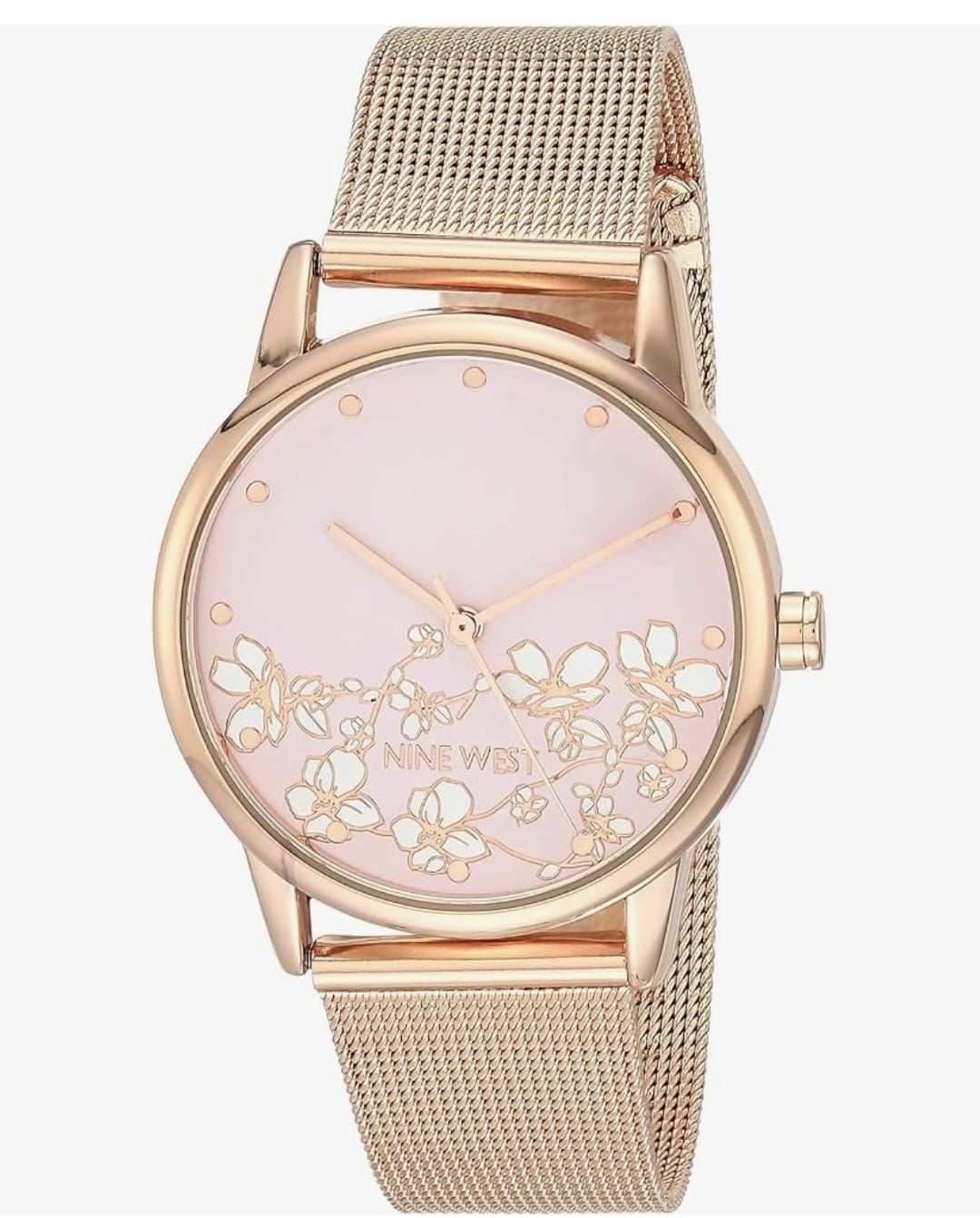Nine West Rose Gold Floral Watch | Giftogram By Samana
