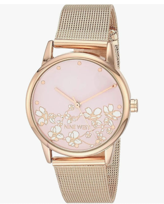 Nine West Rose Gold Floral Watch | Giftogram By Samana