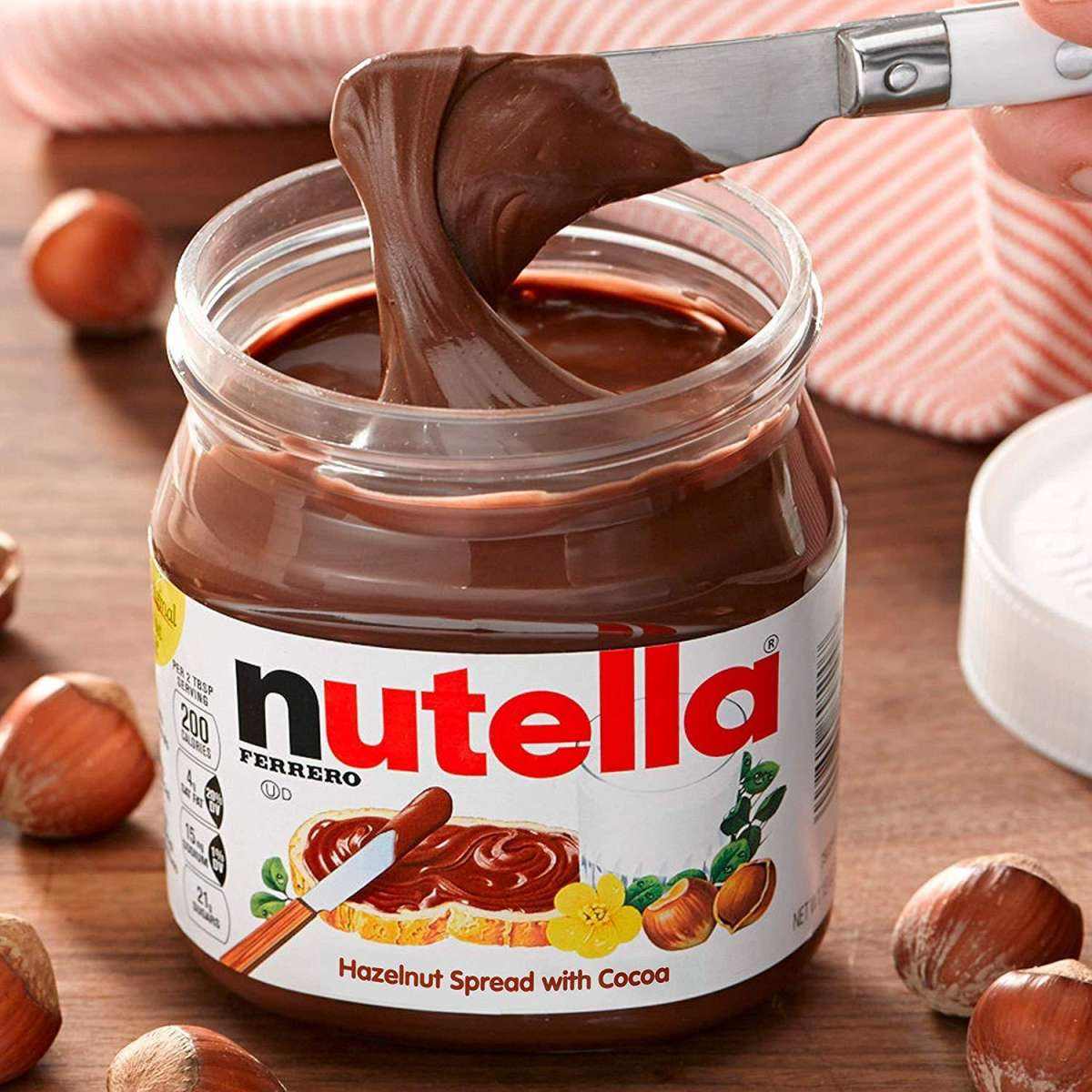 Nutella Hazelnut Chocolate Spread Jar