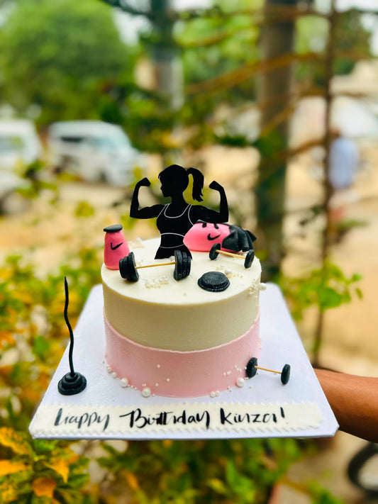 Fitness Birthday Cake