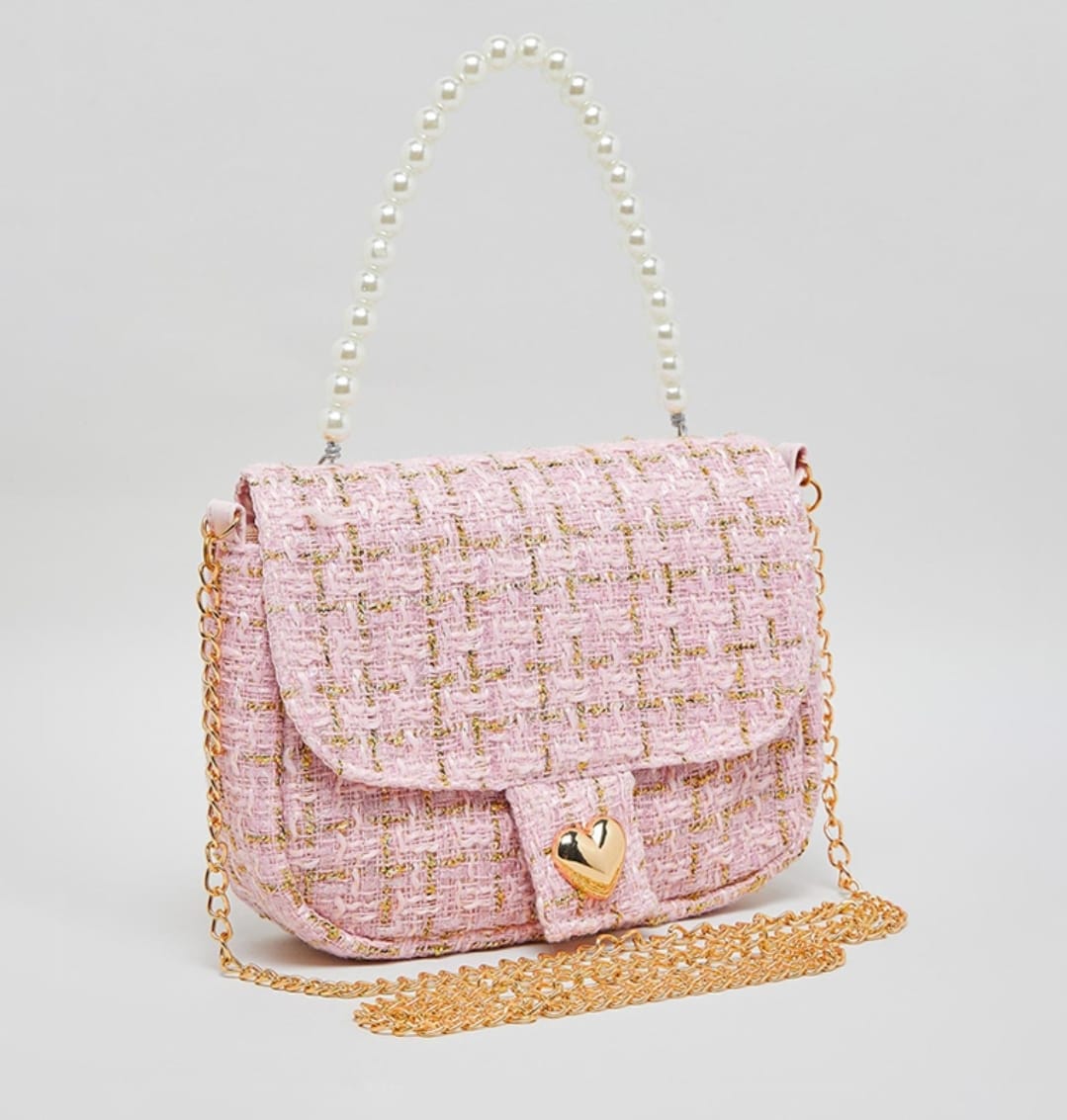 Pink Tweed Bag from R&B