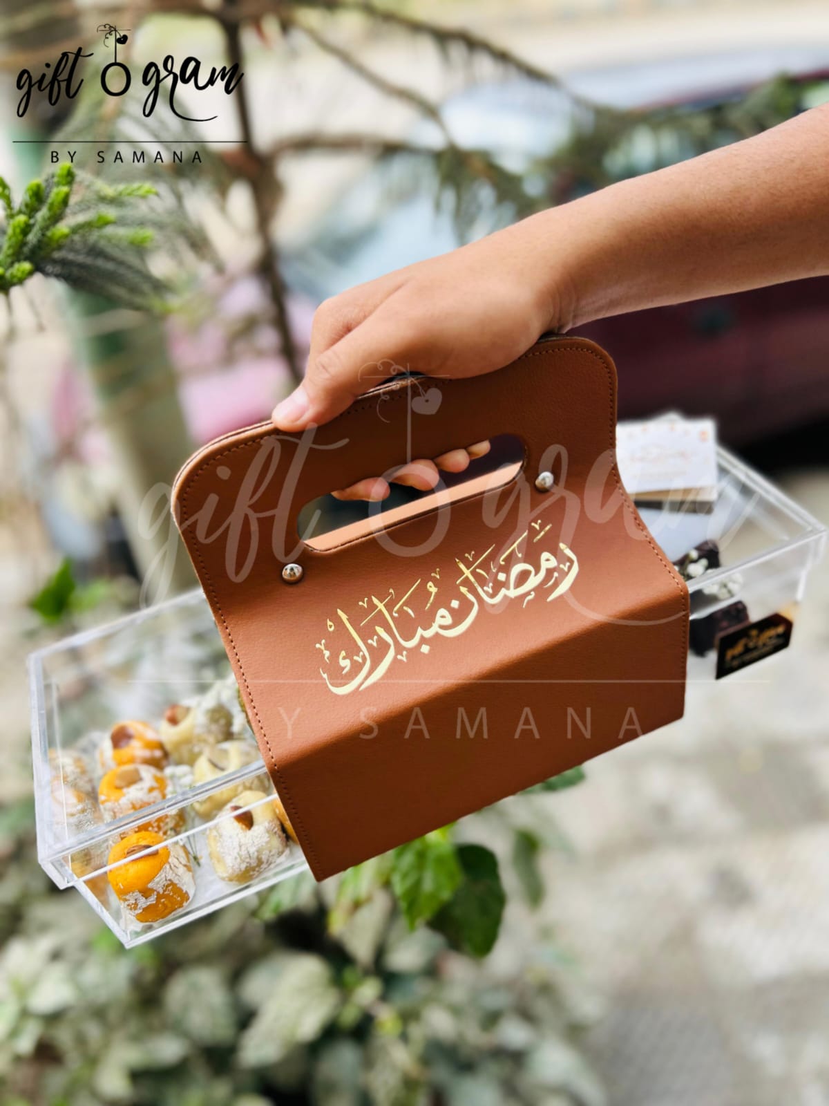 Samana Sweets Ramadan Kareem Dessert Hamper | Acrylic Box Gift Delivery Karachi ...
