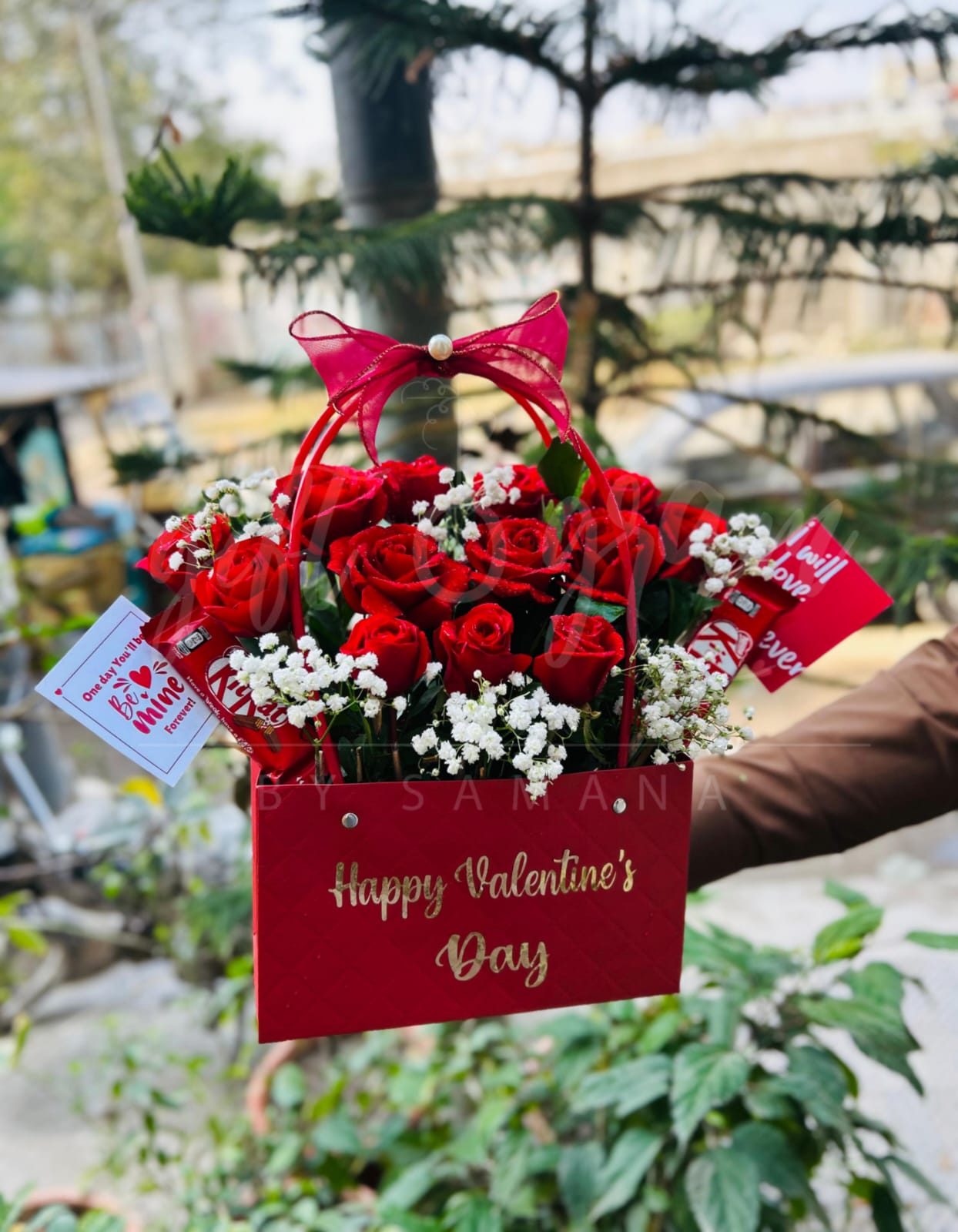 Valentine flower handbag gift