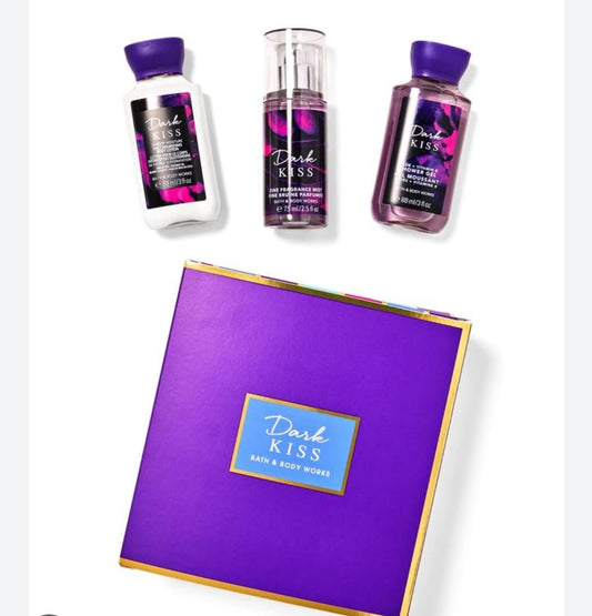 Bath & Body Works Dark Kiss Gift Set – Body Lotion, Mist & Shower Gel