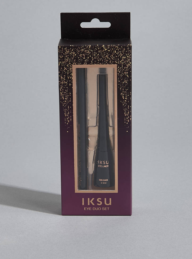 IKSU Eye Duo Set – Dark Black Eyeliner & Kajal Combo