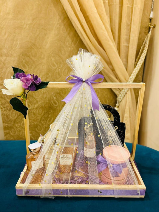 Premium Wooden Gift Cart 14×14 Inches