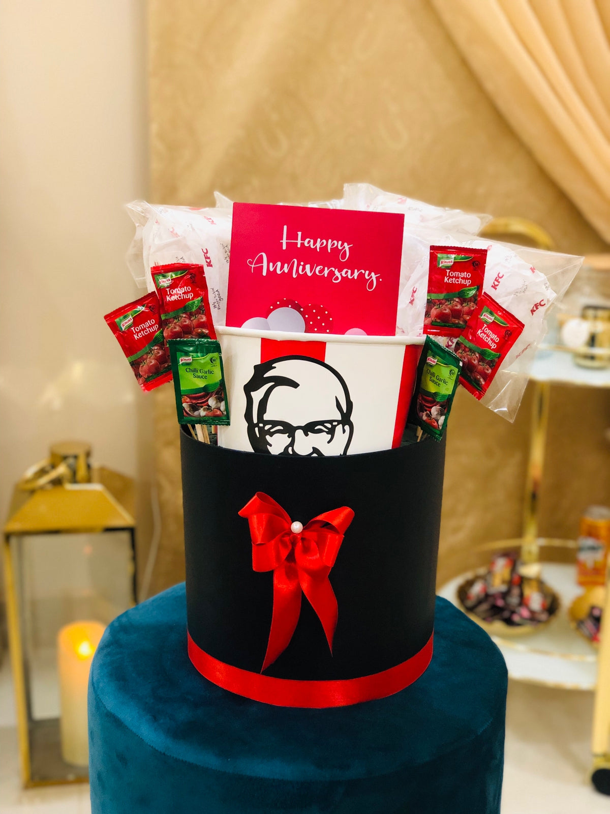 KFC Bucket Gift Hamper with Anniversary Card