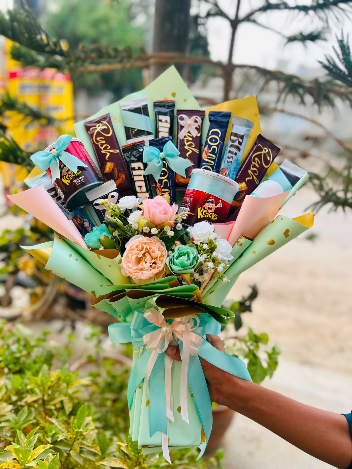 Premium Chocolate & Snack Bouquet Gift