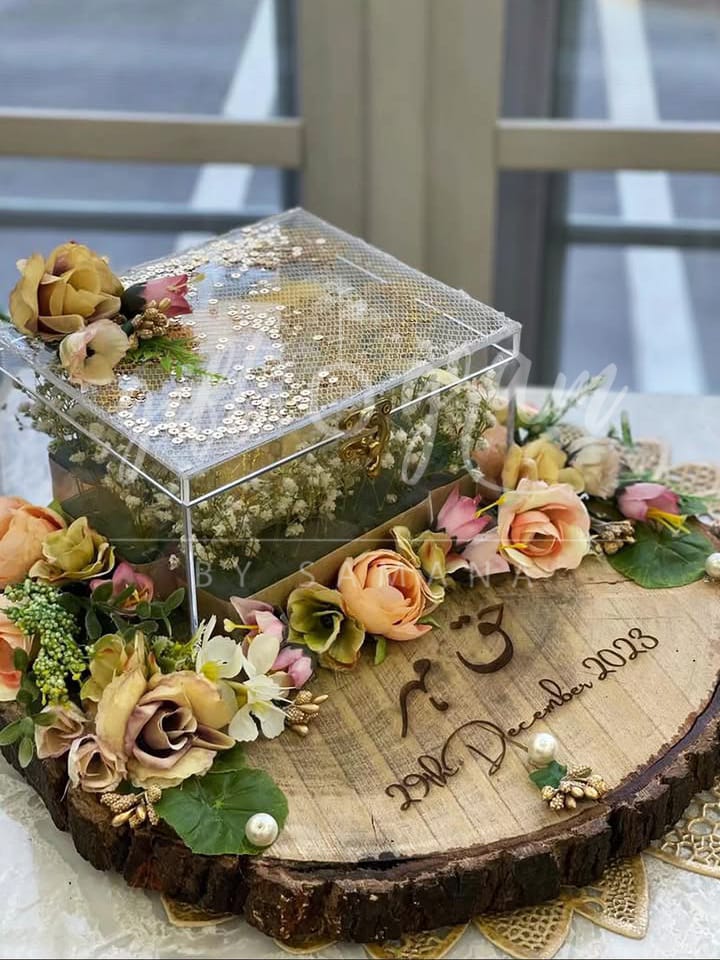 Wooden Base Acrylic Gift Box