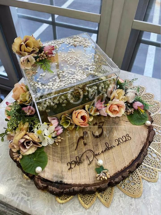 Wooden Base Acrylic Gift Box