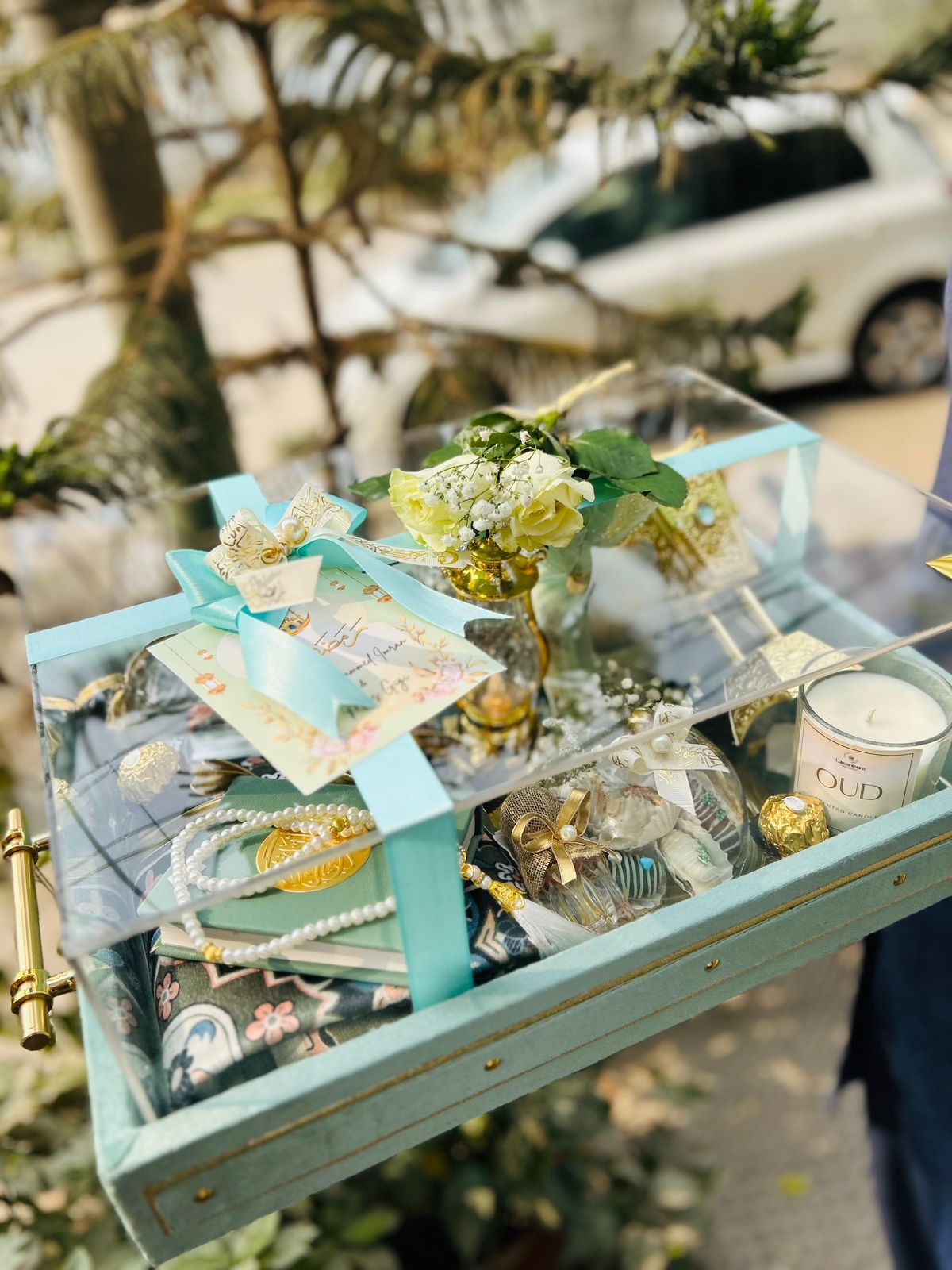 luxury hajj umrah gift tray karachi