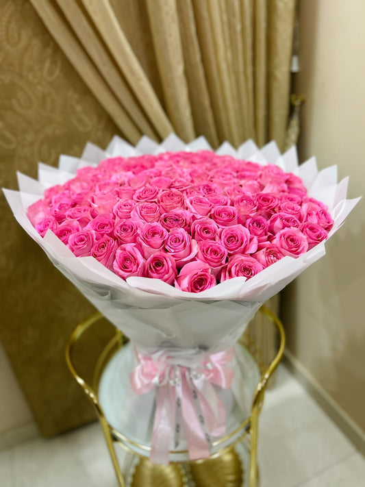 Luxury Pink Imported Roses Bouquet
