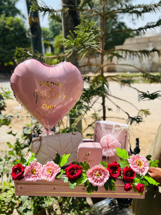 Designer handbag included in luxury Mother’s Day gift tray Pakistan