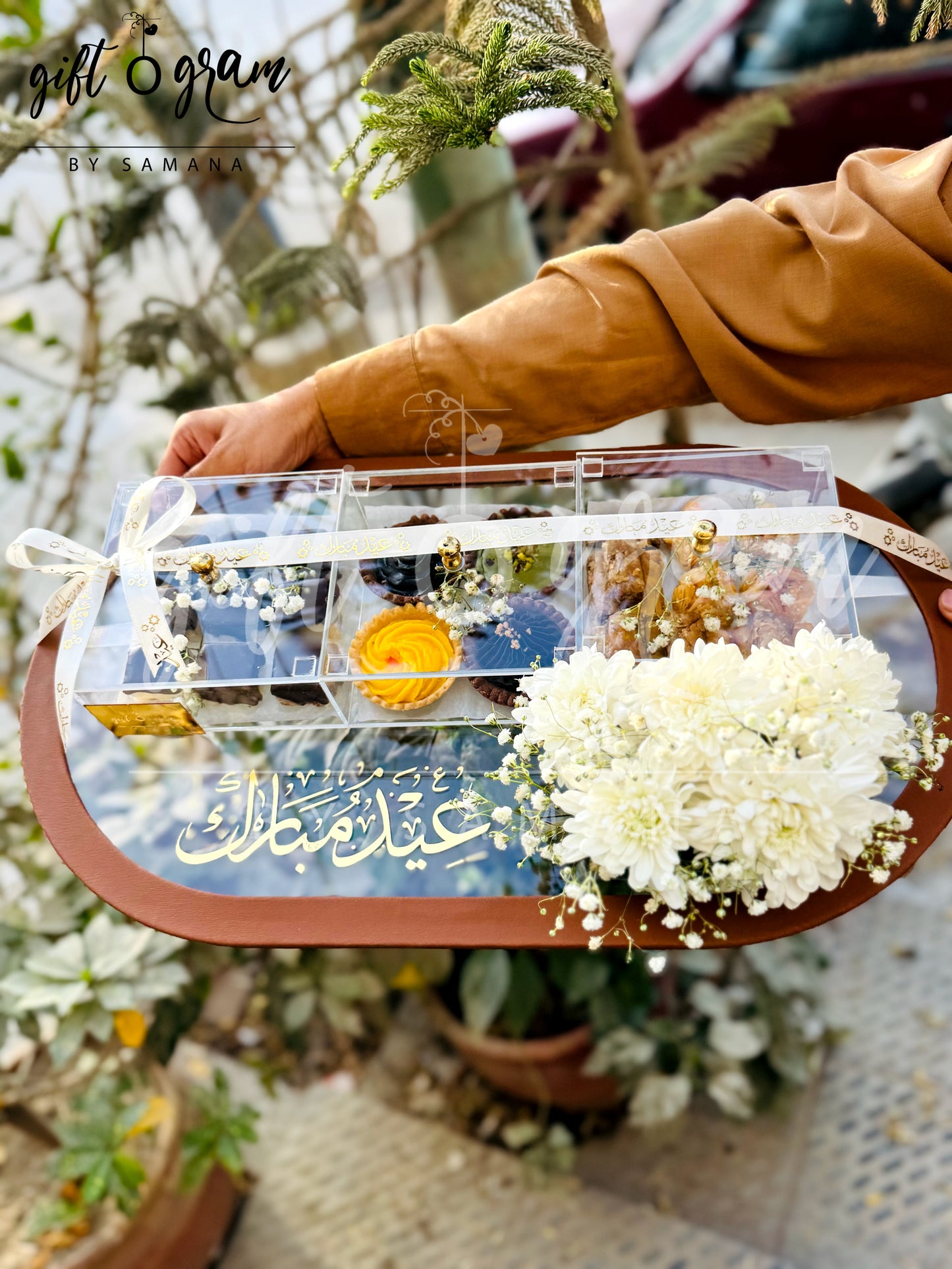 Elegant Eid Mubarak Tray
