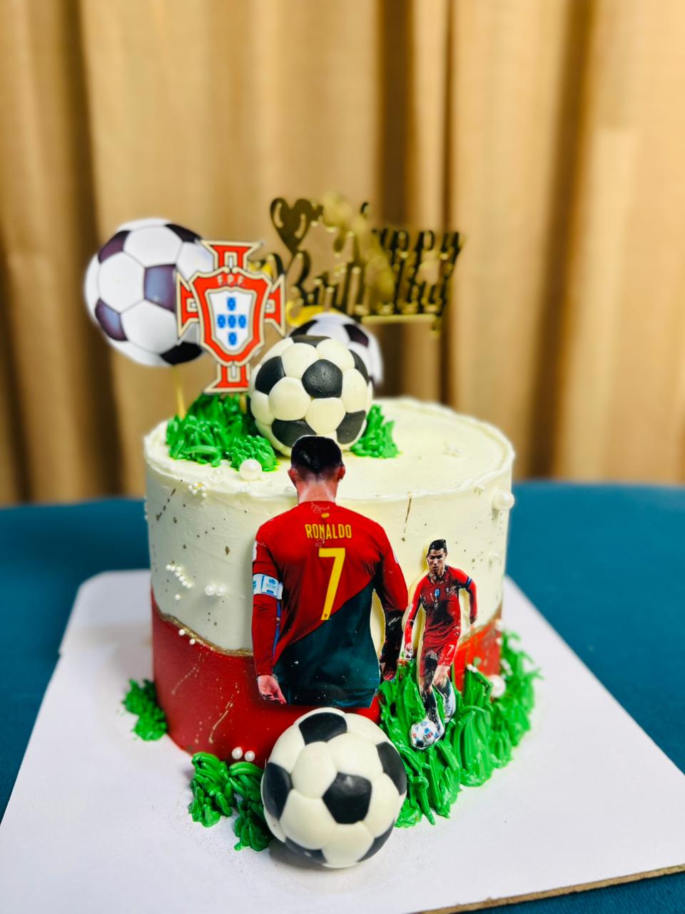 Football Theme Ronaldo Birthday Cake
